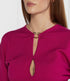 PINKO - Chioccia Maglia Costina Lana Stretch Viola Buga