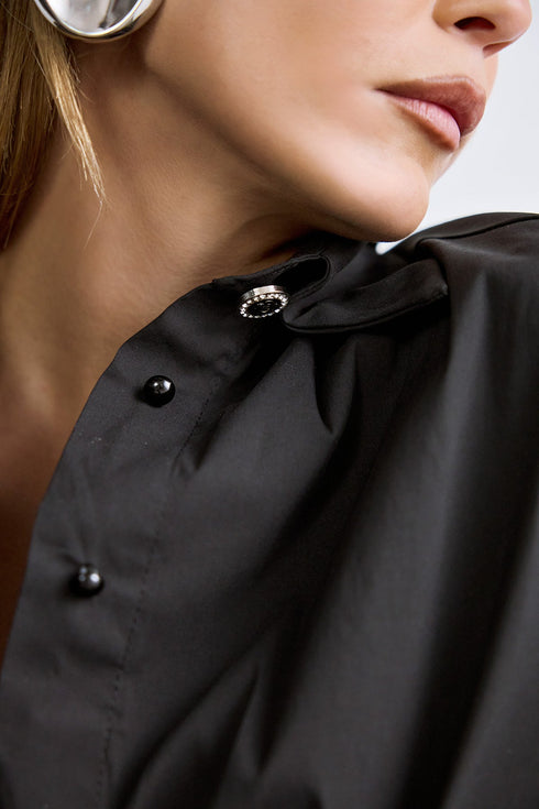 Anna Samouka - Clarice Cropped Shirt Black