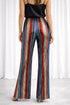 Seven Sins - Striped Sequin Wide-Leg Pants
