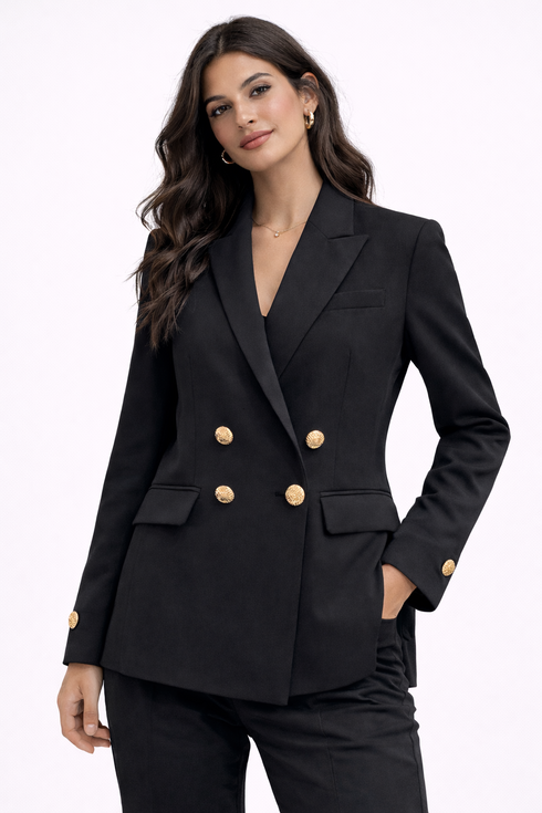 Dorina Savva - Black Blazer With Gold Buttons