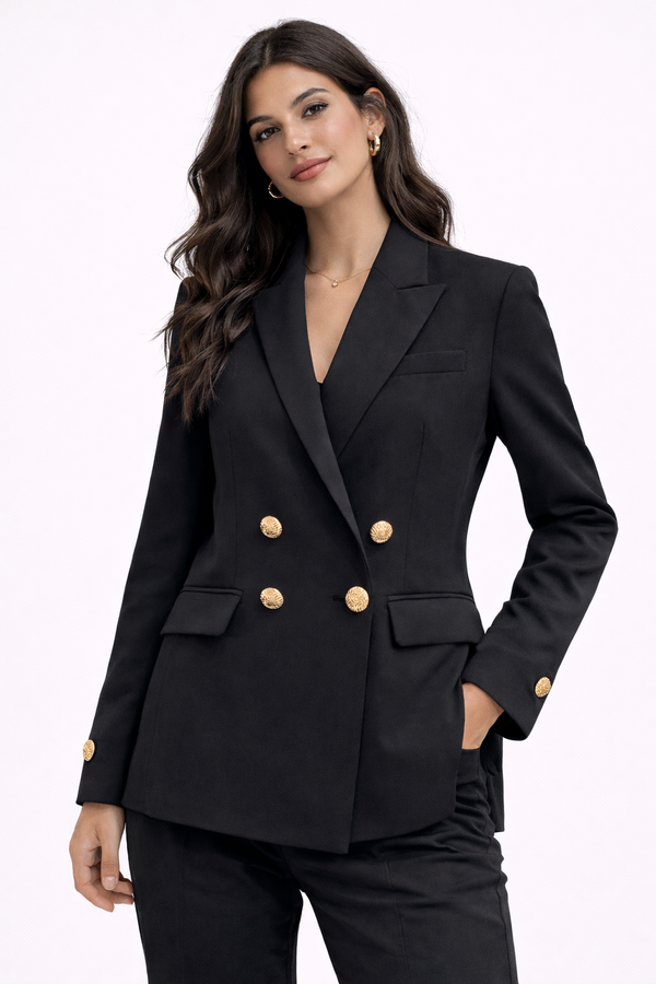 Dorina Savva - Black Blazer With Gold Buttons