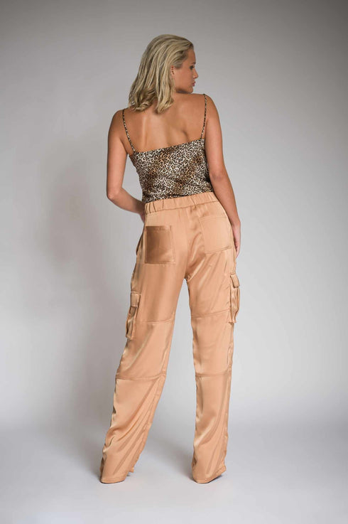 Seven Sins - Satin Cargo Pants Gold