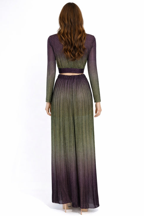 Lace - Gradient Glitter Top & Skirt Set