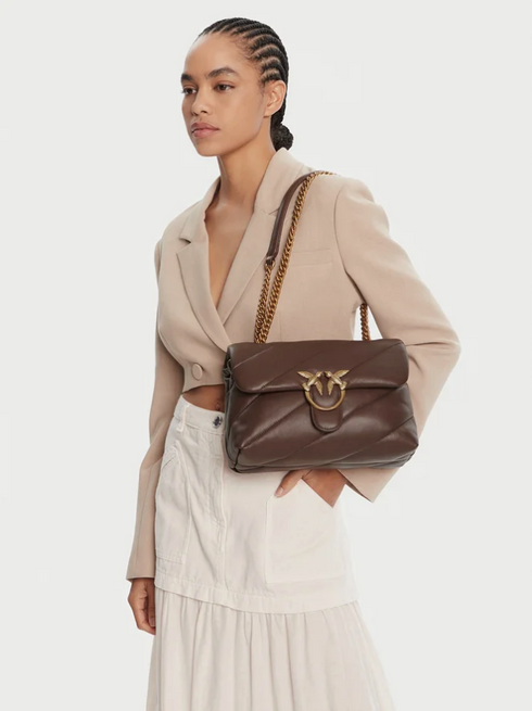 PINKO - Love Classic Puff Maxi Quilt Marrone