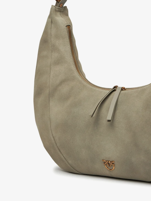 PINKO - Slouchy Hobo Big Beige Alluminio