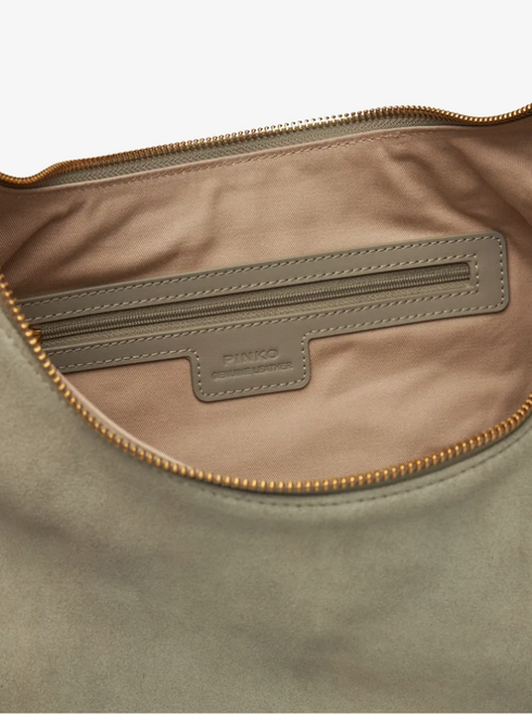 PINKO - Slouchy Hobo Big Beige Alluminio