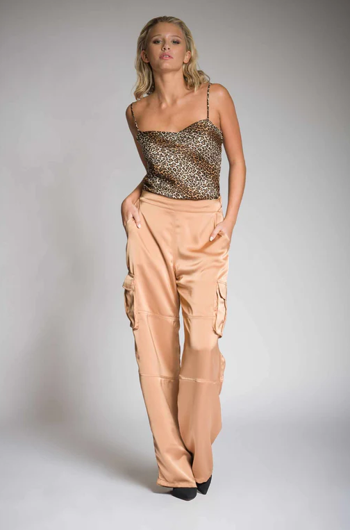 Seven Sins - Leopard Print Satin Top