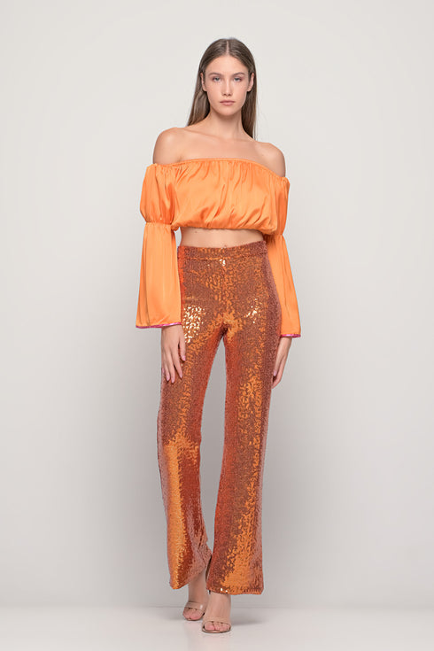 Dorina Savva - Sequin Pants Orange