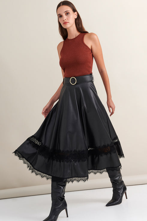 LACE Γυναικεία Μπλούζα Πλεκτή Κεραμιδί Αμάνικη