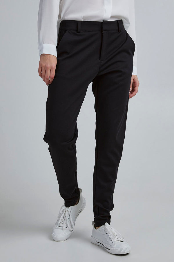 ICHI - Kate Casual Office Pants Black