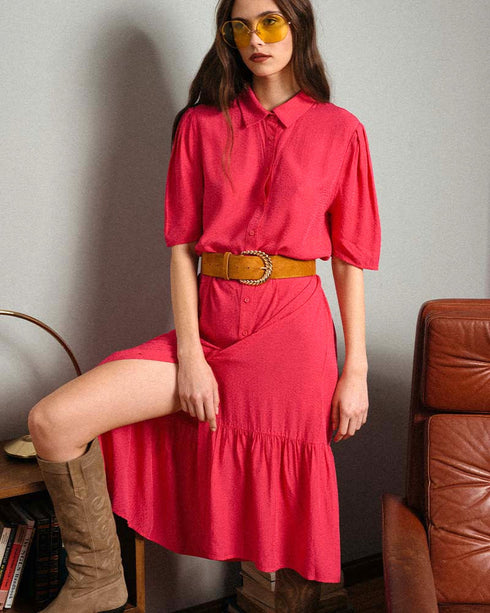 Grace & Mila - Eloise Dress Fuchsia